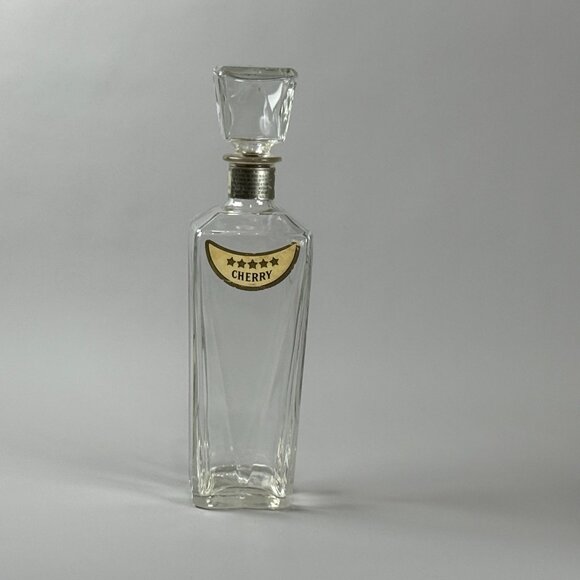 Vintage Seagrams Glass Whiskey Decanter With Stopper & Gold Label - Picture 1 of 8